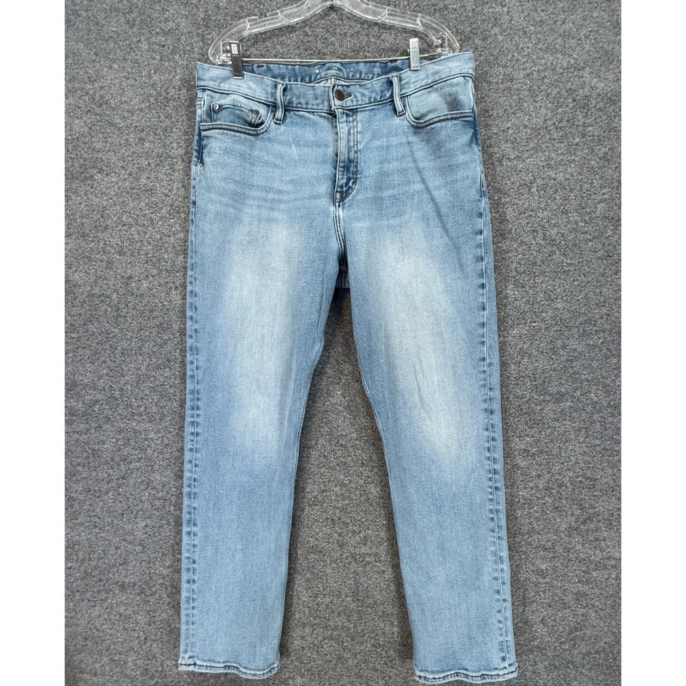 Banana Republic Traveler Jeans Mens 38x30 Light Wash Tencel Blend Stretch Slim
